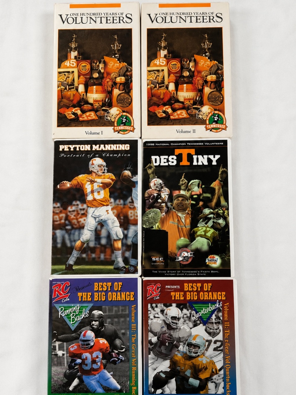 Tennessee Vols VHS Lot 6 Peyton Manning 1998 Champions Vintage Football